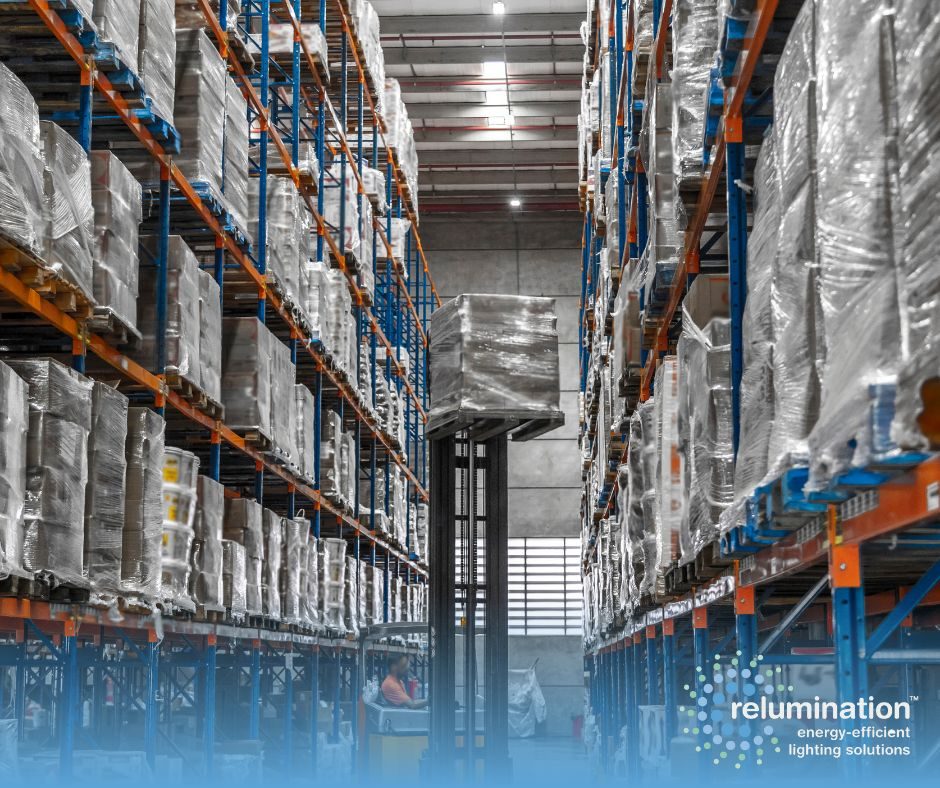 Relumination energy-efficient warehouse lighting